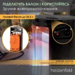 Підлоговий газовий обігрівач Heidenfeld Blueflame GH110 - Зображення 4