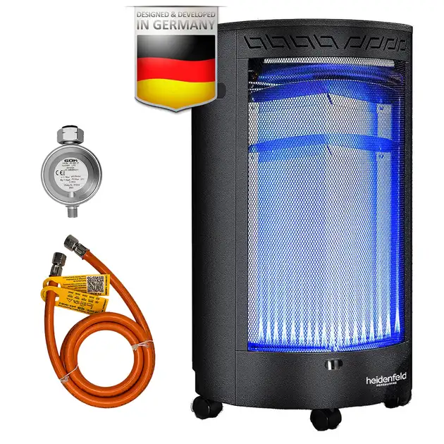 498166849 Підлоговий газовий обігрівач Heidenfeld Blueflame GH110 - Зображення 1