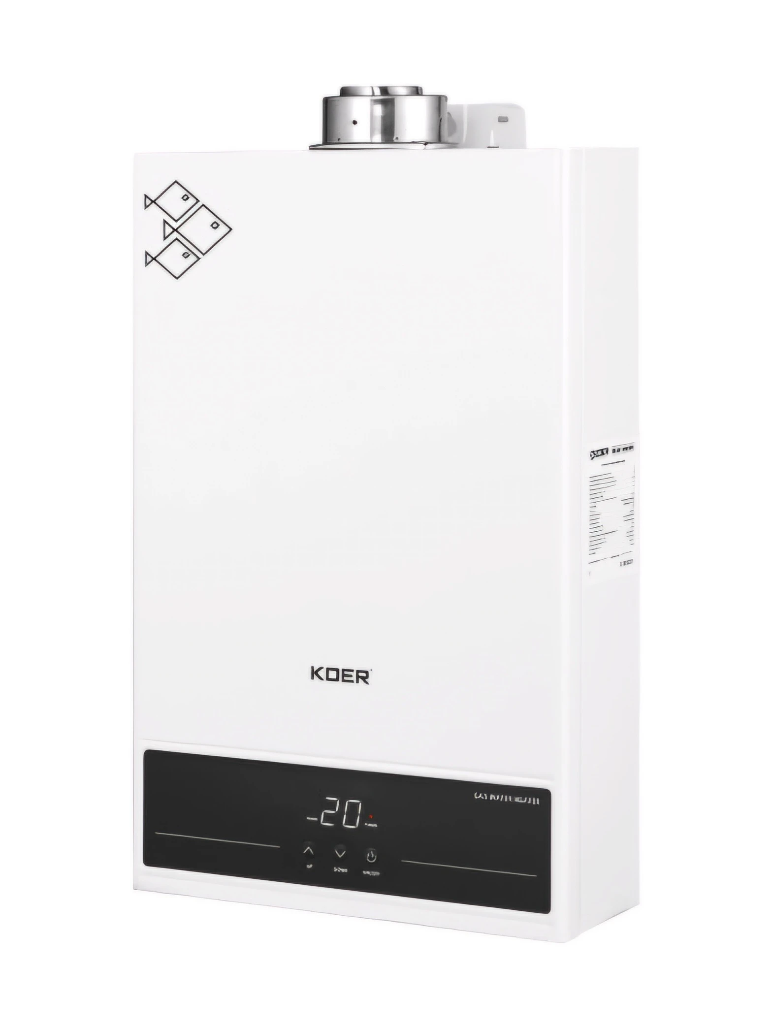Газова колонка KOER KWH.G0312 TURBO WHITE турбована 12 л/хв, 23 кВт - Зображення 4