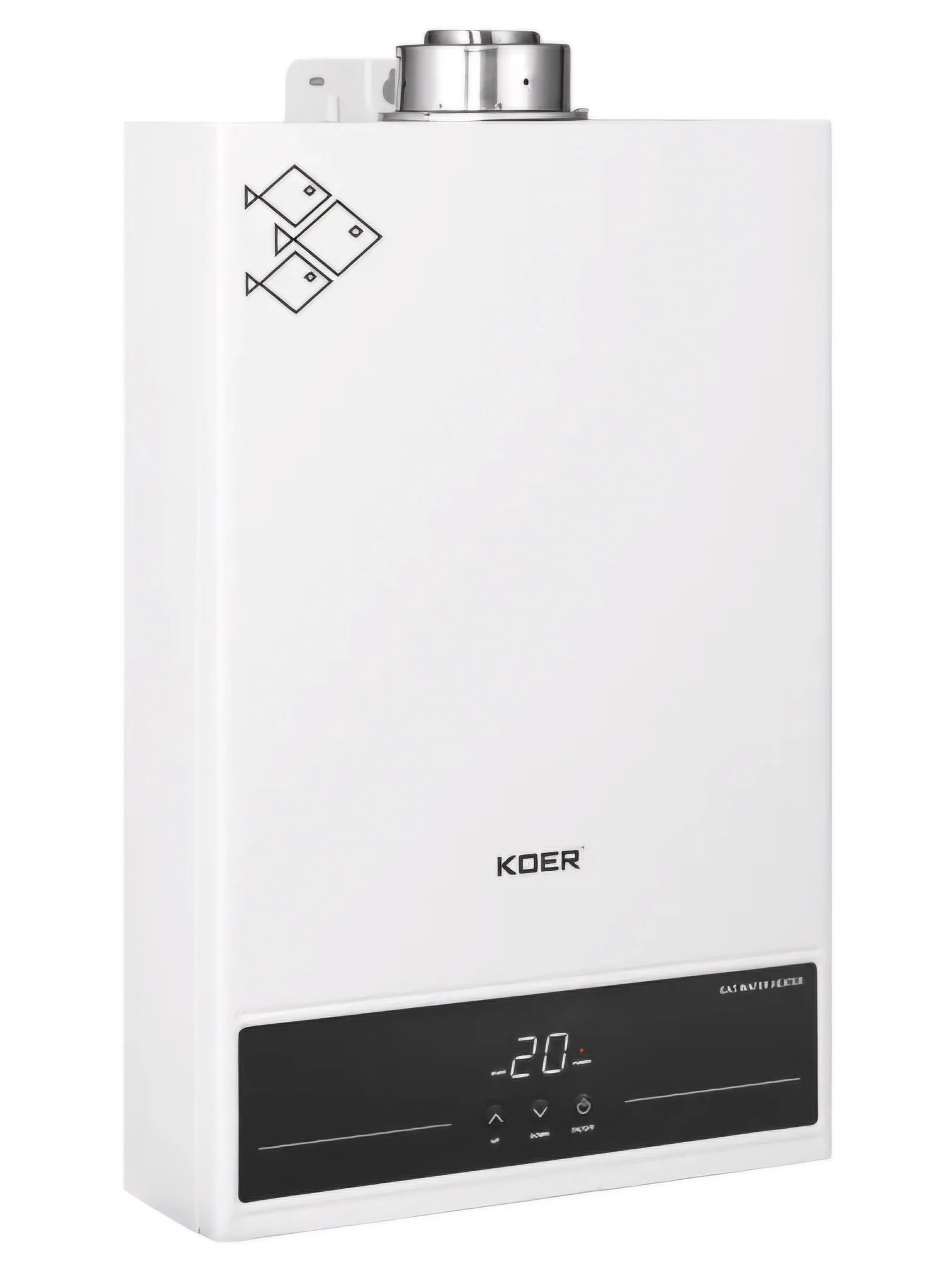 Газова колонка KOER KWH.G0312 TURBO WHITE турбована 12 л/хв, 23 кВт - Зображення 3