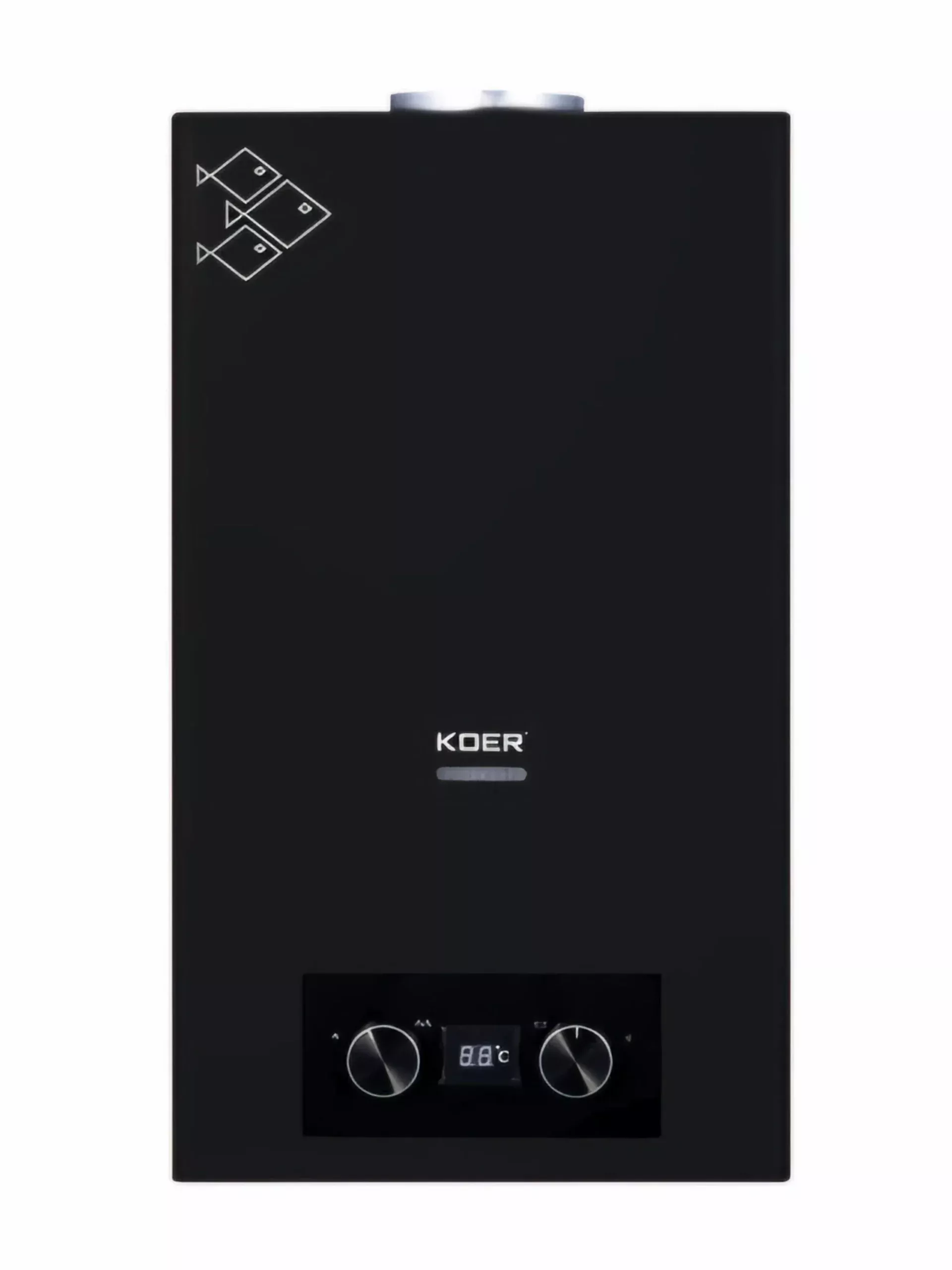 Газовая колонка KOER KWH.G0110 BLACK дымоходная 10 л Газовая колонка KOER KWH.G0110 BLACK дымоходная, 20 кВт — изображение 1