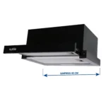 Вытяжка GARDA 45 BK (700) LED 2S