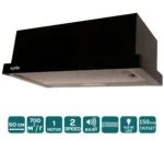 Витяжка GARDA 60 BK (700) LED 2S
