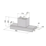 Вытяжка PUNTOLUX 60 BK/BG (1200) TRC - Зображення 2