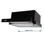 Вытяжка GARDA 45 BK (700) LED 2S