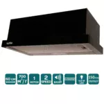 Витяжка GARDA 60 BK (700) LED 2S