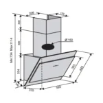 Вытяжка TOSCANA 60 WH (1000) TRC MM — изображение 2