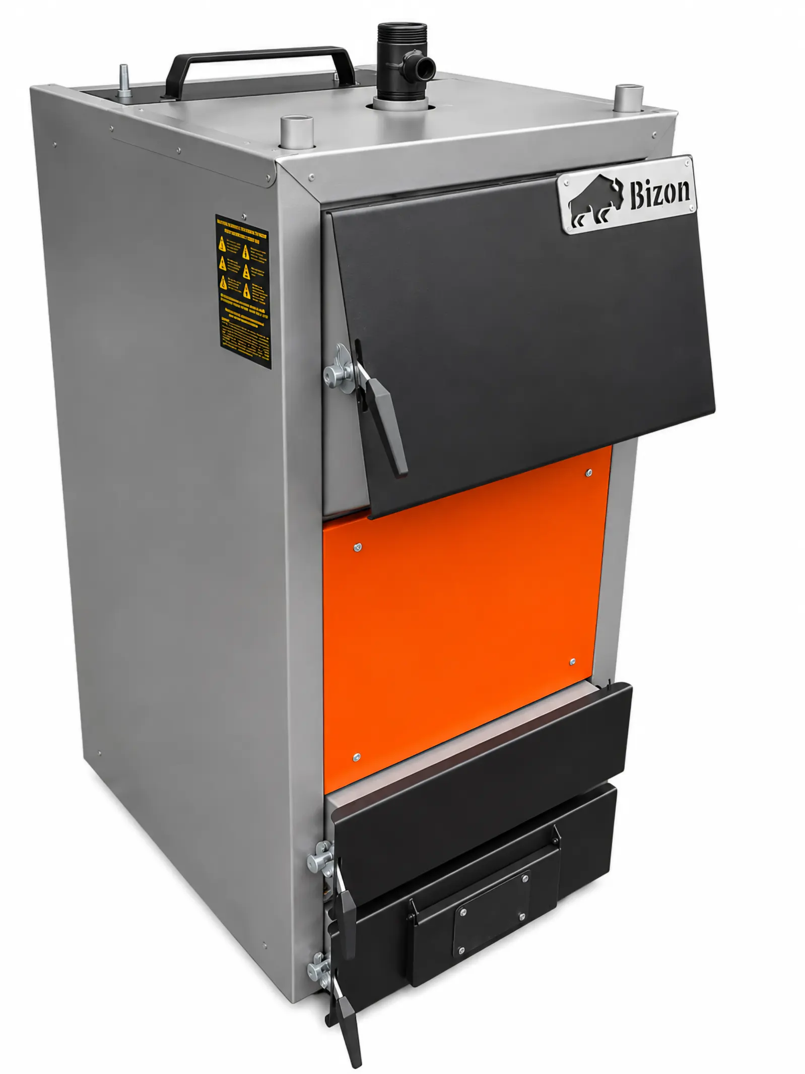Bizon F Termo (сталь 6мм) (1) Котел твердотопливный шахтный Bizon F Termo 100, 6 мм, Одноконтурный, 100кВт, 1000м2, до 24 часов - Зображення 1