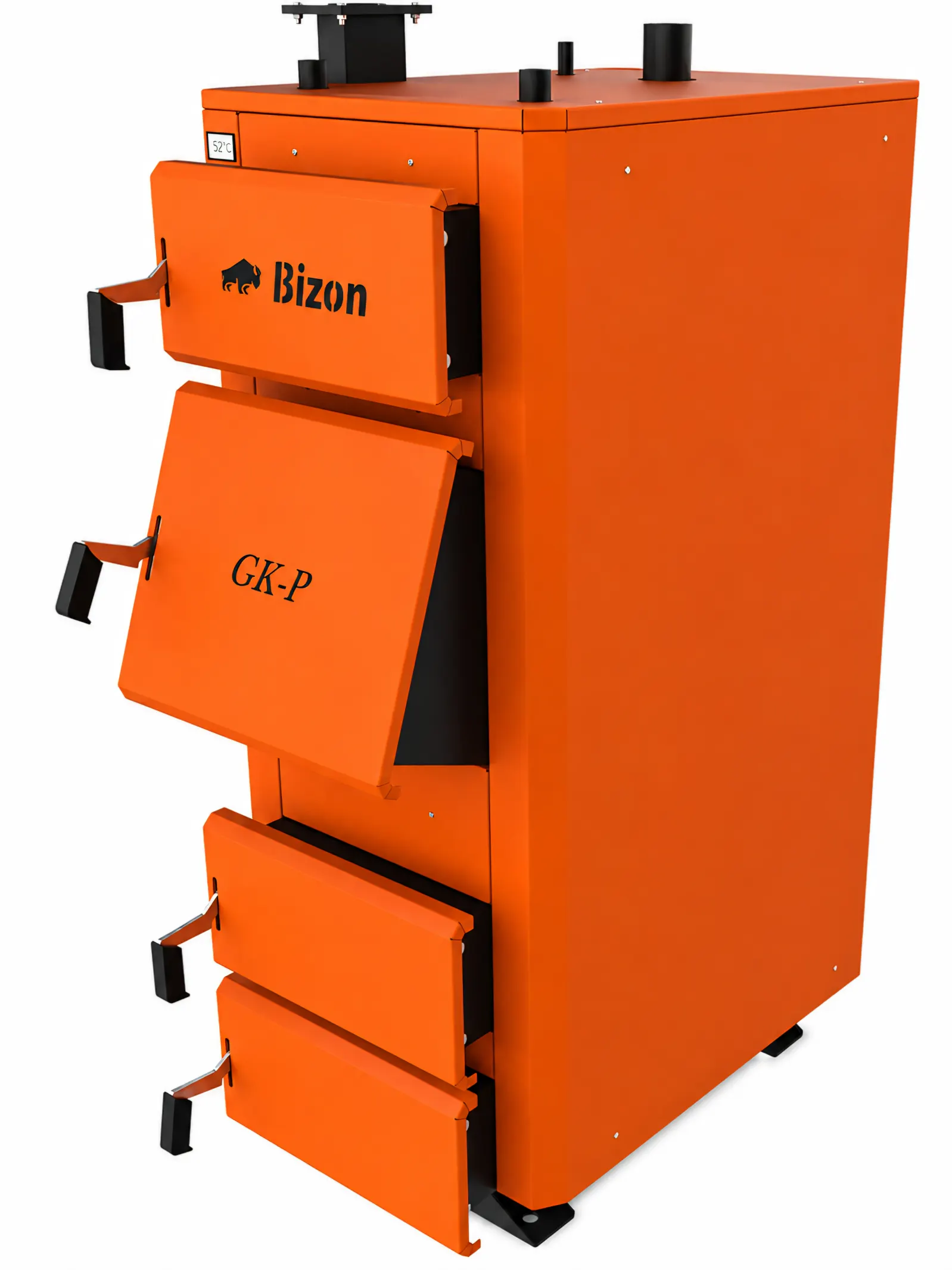 Котел Bizon GK-P (2) Котел твердопаливний Bizon GK-Р, 5 мм, Одноконтурний, 10кВт, 100м2, до 24 годин - Зображення 1