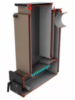 Котел твердотопливный шахтный Bizon FS-8 EKO, 4 мм, Одноконтурный, 8кВт, 80м2, до 12 часов — изображение 2