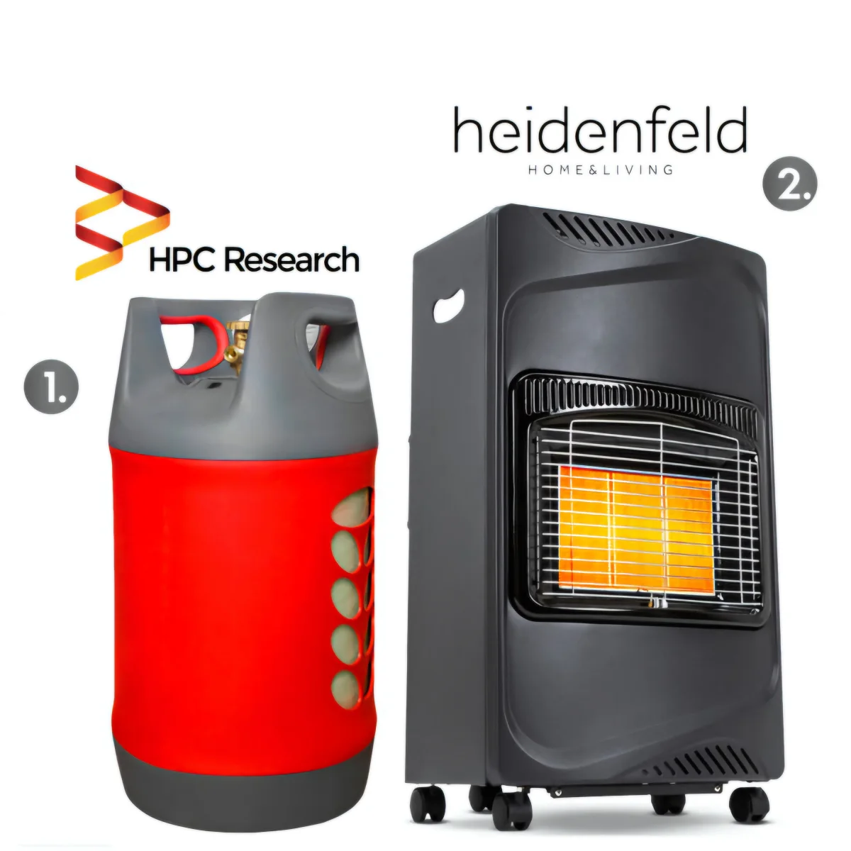 Набор обогреватель Heidenfeld Inferno GH100 + баллон HPCR 24,5л (2) Набор: обогреватель Heidenfeld Inferno GH100 + баллон HPCR 24,5л - Зображення 1